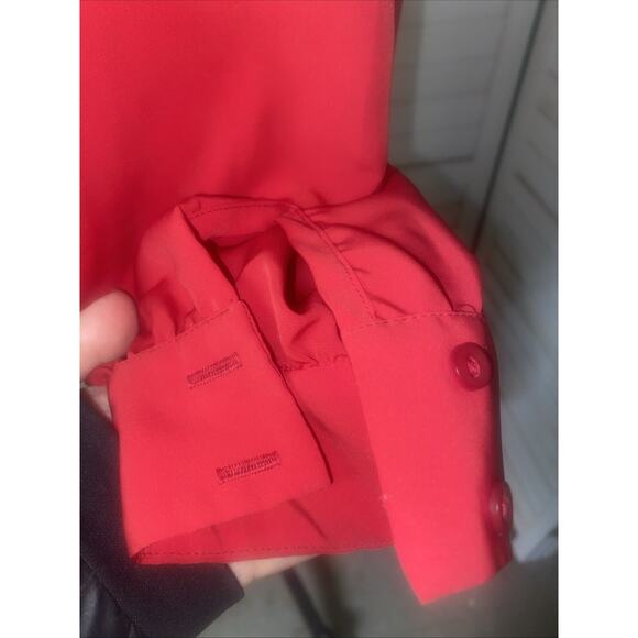 Vintage Country Sophisticates by Pendleton Red Polyester Blouse Shirt Size 12 - Picture 7 of 9